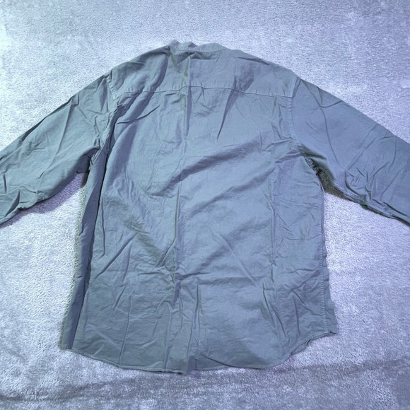 UNTUCKit Men's X-Large Gray Long Sleeve Button Down Shirt 100% Cotton Collarless - Picture 8 of 12